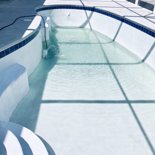 Filling up the newly finished swimming pool. Filling up the newly finished swimming pool.